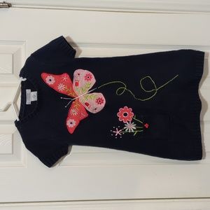 Navy flower sweater dress